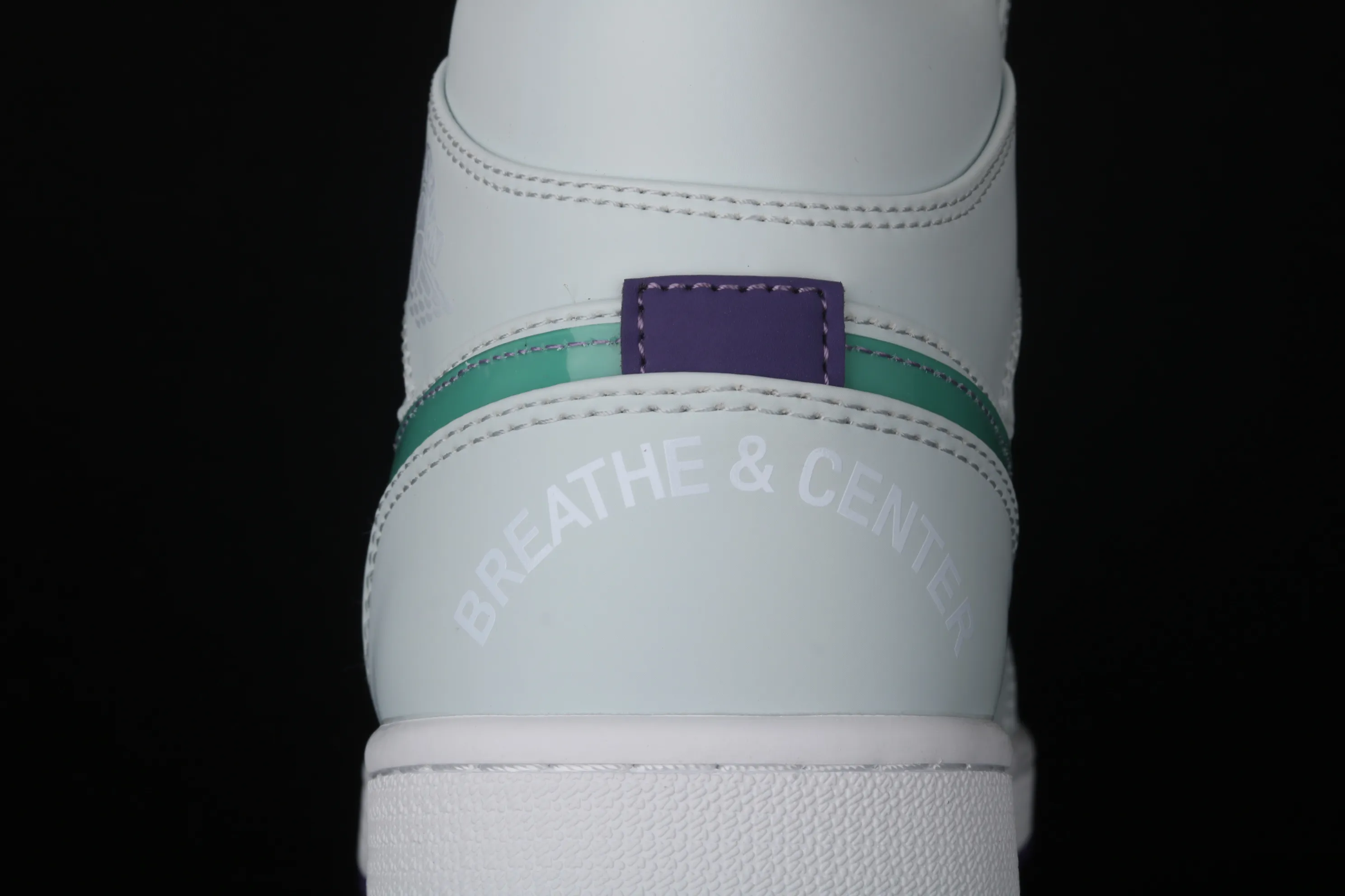 All categories Air Jordan Jordan series basketball shoes Air Jordan 1 High Air Jordan 1 Breathe CenterAJ1 Joe 1 mid-top white green purple mandarin duck CW5853-100